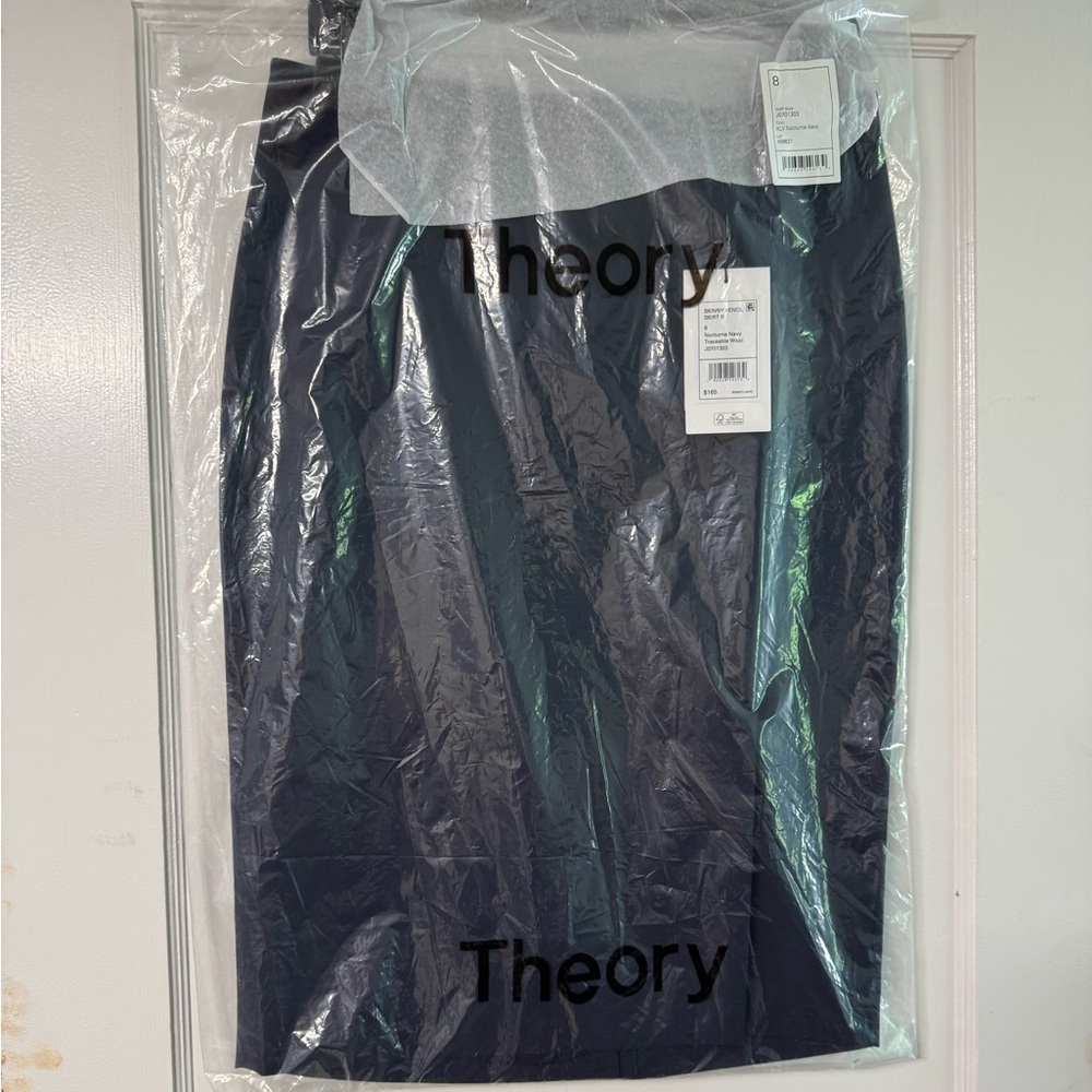 Theory Nocturne Navy Pencil Skirt NWT